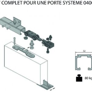 COMPLETE KIT FOR A SYSTEM 0400 DOOR - LG RAIL KIT. 3 ML + 80 KG TRIM. Find high-quality plumbing and electrical products at Nigeria-Materiels.com. We cater to both small and large-scale projects.