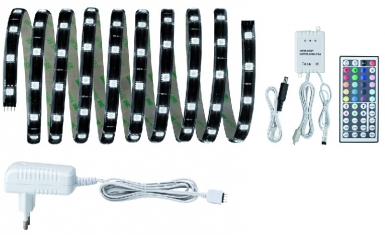 BLACK LED STRIP BASIC KIT “RGB” + REMOTE CONTROL 1X17.8 W 230/12V INCL. 24 VA LG. 3 M. Nigeria-Materiels.com provides top-notch construction and industrial supplies. Your projects deserve the best.