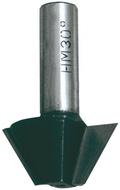 TRIMMER BIT Ø 24 MM - ANGLE 30° - CARBIDE - SHANK Ø 8 MM - USEFUL LENGTH 12 MM - FOR CHAMFERING EDGES. Find durable industrial and electrical materials at Nigeria-Materiels.com. We are committed to excellence.