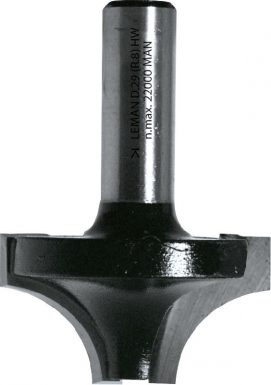 ROUTER BIT Ø 21 MM - SHANK Ø 8 MM - USEFUL LENGTH 12 MM - R=5 - QUARTER ROUND ROUTING WITH OR WITHOUT FLATS AT THE ENDS IN WOOD. Discover top-quality construction and hardware products at Nigeria-Materiels.com. We deliver excellence in every order.