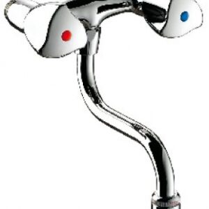 WALL-MOUNTED SINK MIXER D2670 WITH SWIVEL SPOUT L 120 MM - CENTRE DISTANCE 110 MM - CHROME. Find durable industrial and electrical materials at Nigeria-Materiels.com. We are committed to excellence.