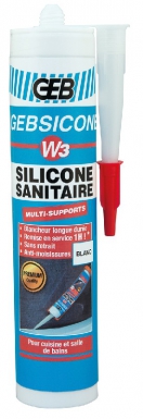 GEBSICONE W3 ACETIC SILICONE MASTIC WITH FUNGICIDE - SEALING - TRANSPARENT - CART. 280 ML. Find durable electrical and construction materials at Nigeria-Materiels.com. We are committed to excellence.