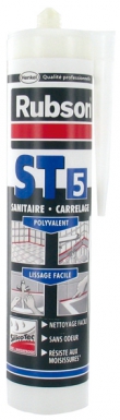 RUBSON ST 5 MASTIC - SANITARY, TILES - WHITE - 300 ML CARTRIDGE. Find durable construction and plumbing supplies at Nigeria-Materiels.com. We are committed to your success.