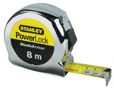 POWERLOCK BLADE ARMOR BLOCK TAPE MEASURE, SHOCKPROOF CHROME ABS, AUTO RETURN - 8M X 25MM. Find durable construction and plumbing supplies at Nigeria-Materiels.com. We are committed to your success.