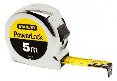 POWERLOCK LOCKING TAPE MEASURE, CHROME ABS, ANTI-SHOCK, AUTO RETURN - 5M X 19MM. Nigeria-Materiels.com provides top-notch construction and industrial supplies. Your projects deserve the best.