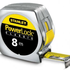 POWERLOCK CLASSIC LOCKING TAPE MEASURE, ABS, CHROME METAL, AUTO RETURN - 8M X 25MM. Explore our range of electrical and construction products at Nigeria-Materiels.com. We deliver quality and reliability.