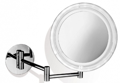 5X MAGNIFYING MIRROR WITH LED LIGHT WALL MOUNTED DOUBLE ARM - Ø 19 CM - BATTERY OPERATED - CHROME. Find durable industrial and electrical materials at Nigeria-Materiels.com. We are committed to excellence.