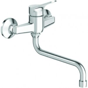 BRIVE CHROME WALL MOUNTED SINK MIXER. Explore our collection of electrical and construction supplies at Nigeria-Materiels.com. We are your reliable partner.