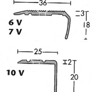 SCREW-ON STEP NOSING SECTION 36X18 MM LENGTH 170 CM NATURAL ANODIZED ALUMINUM. Nigeria-Materiels.com offers high-quality hardware and industrial products. Trust us for all your project needs.