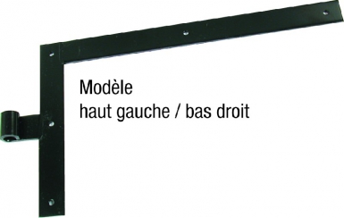 PAIR OF BLACK FLAT IRON SQUARE HINGES CATAPH. 35X5 MM EYE 14 MM LG. 300 MM ​​ ​. Explore our collection of electrical and construction supplies at Nigeria-Materiels.com. We are your reliable partner.