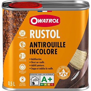 RUSTOL ANTI-RUST PAINT - COLORLESS - 0.5 L. Find durable electrical and construction supplies at Nigeria-Materiels.com. We are committed to your success.