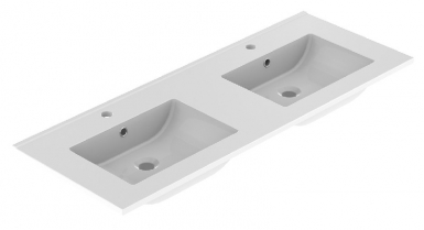 MAX DOUBLE SINK CERAMIC PLAN FOR 120 CM FURNITURE - (L 120.5 CM / H 17 CM / D 46.2 CM) - GLOSSY WHITE. Find high-quality plumbing and electrical products at Nigeria-Materiels.com. We cater to both small and large-scale projects.