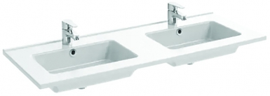 OLA DOUBLE BASIN PLAN 121 CM - WEIGHT: 23 KG - DIM.: 465X145X1210 MM - GLOSSY WHITE COLOR. Nigeria-Materiels.com is your go-to source for construction and hardware supplies. Enjoy a seamless shopping experience.