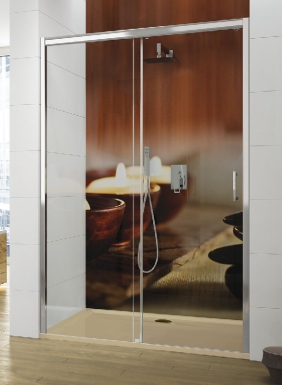 TYXO SLIDING DOOR - 1200 - H 1900 - SHINY SILVER PROFILES - TRANSPARENT GLASS GLAZING. Discover premium industrial and plumbing products at Nigeria-Materiels.com. We deliver excellence in every order.