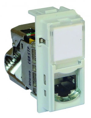 LIVING NOW CATEGORY 6A STP SHIELDED RJ45 SOCKET FOR GRADE 3 TV APPLICATIONS WITH WHITE TRIM - 1 MODULE. Explore our extensive catalog of industrial and construction materials at Nigeria-Materiels.com. We deliver quality and reliability.