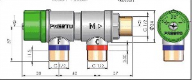 THERMOSTATIC REGULATOR - 1/2" INLETS. Get the best construction and hardware products at Nigeria-Materiels.com. We deliver quality and value.