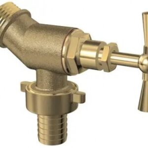 BRASS INCLINED WATERING TAP - FOR Ø 15 PIPE - 15X21 INLET THREAD AND 20X27 NOSE. Find durable plumbing and electrical materials at Nigeria-Materiels.com. We are committed to excellence.