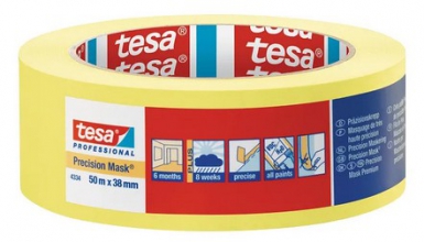 PREMIUM QUALITY MASKING TAPE FOR PRECISE AND SMOOTH PAINTED EDGES 38X50 MM - YELLOW. Nigeria-Materiels.com provides top-notch electrical and construction materials. Your projects deserve the best.