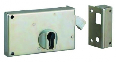 HORIZONTAL SURFACE LOCK FOR PE HOOK CYLINDER 140 X 83 MM ZINC-PLATED FINISH LEFT. Nigeria-Materiels.com offers a wide range of hardware and electrical products. Quality and affordability guaranteed.