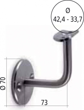 FIXED WALL-MOUNTED HANDRAIL SUPPORT STAINLESS STEEL TUBE Ø 33.7 AND 42.4 MM. Shop for reliable construction and electrical supplies at Nigeria-Materiels.com. We are here to support your goals.