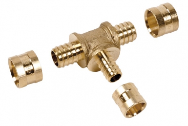 REDUCED TEE FOR BRASS - TUBE Ø 12 - 12 - 16. Find high-quality hardware and plumbing products at Nigeria-Materiels.com. We cater to both small and large-scale projects.